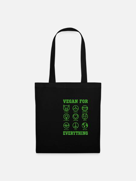VEGETARIAN GIFT Animal Rights Activists for Vegans VEGAN - Tote Bag - black