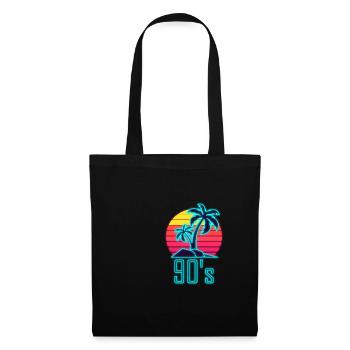 90 Mottoparty 90 Tenue 90 Retro années 90 - Sac en tissu - noir - Devant