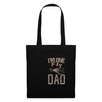 Fly Fishing Papa Angel Saying Angler Dad - Tote Bag - black - Front