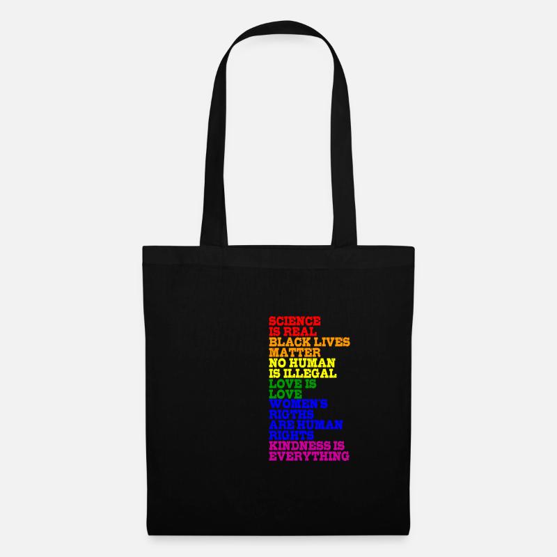 NO HUMAN IS ILLEGAL LGBT Pride Gay Pride Month - Stoffbeutel - Schwarz