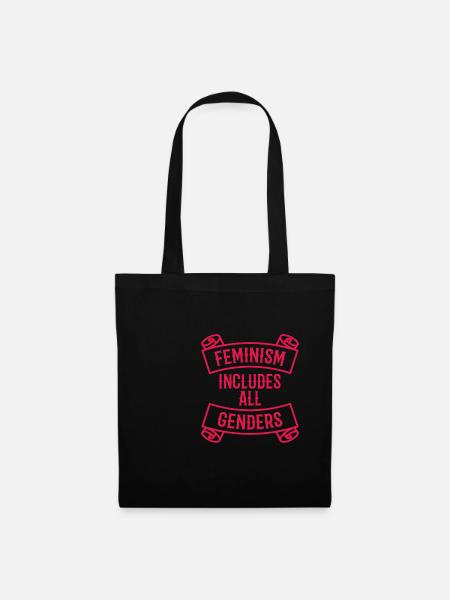 Feminism Includes All Genders Couple lesbienne - Sac en tissu - noir