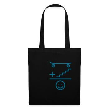 Skateboarder Skateboard And Stairs Smile - Tote Bag - black - Front