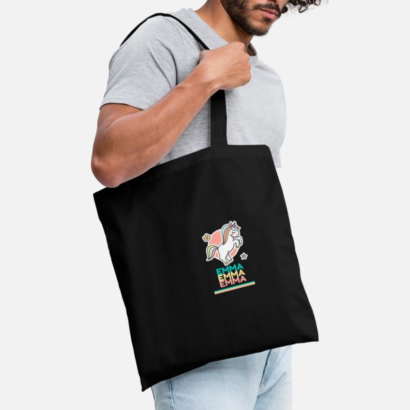 Emma Prénom Cadeau Douce Licorne Sac en tissu