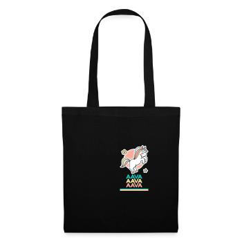 Aava First Name Gift Sweet Unicorn - Tote Bag - black - Front