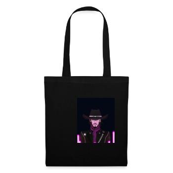 Goth Synthwave Outrun Goth Cowboy - Stoffbeutel - Schwarz - Vorne