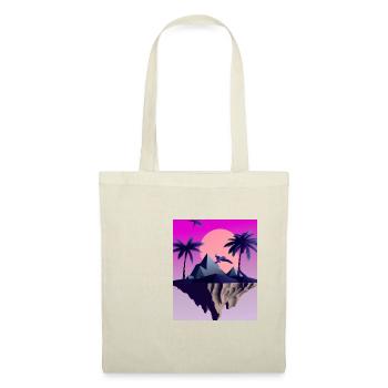 Vaporwave Esthétique Île Volante - Sac en tissu - nature - Devant