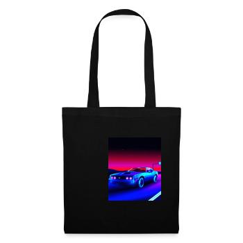Vaporwave Aesthetic Vintage Highway - Stoffbeutel - Schwarz - Vorne