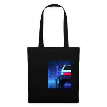 Vaporwave Esthétique Auto Night Rain - Sac en tissu - noir - Devant