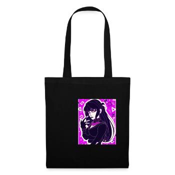 Goth Anime Vaporwave Cute Creepy Goth Girl - Tote Bag - black - Front