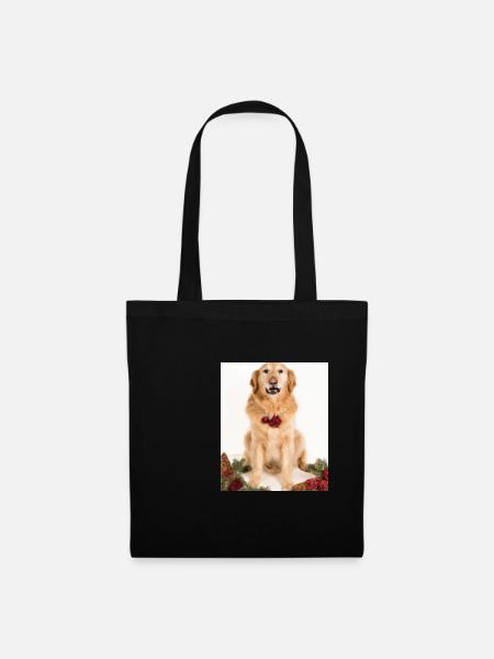Christmas Dogs Golden Retriever Advent Wreath - Tote Bag - black
