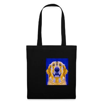 Golden Retriever Portrait Cubisme Chien - Sac en tissu - noir - Devant
