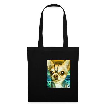 Chihuahua Portrait Vincent Van Gogh Style Dog - Tote Bag - black - Front