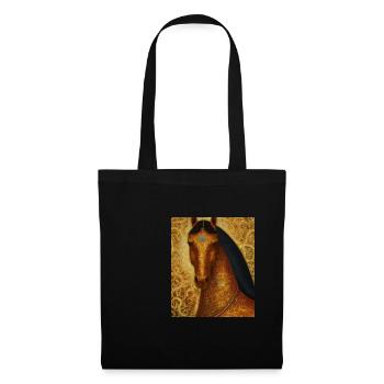 Horse Portrait Horse Gustav Klimt Style - Tote Bag - black - Front