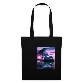 Mermaid Portrait 80s Retro - Tote Bag - black - Front