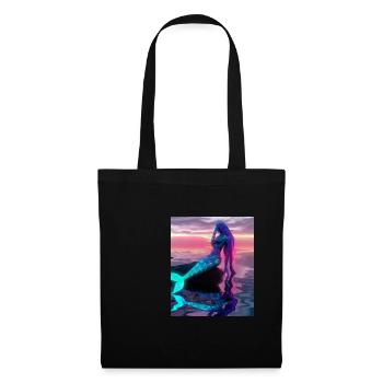 Mermaid Portrait 80s Retro - Tote Bag - black - Front