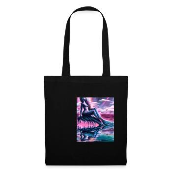 Mermaid Portrait 80s Retro - Tote Bag - black - Front