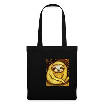 Sloth Portrait Funny Gustav Klimt Style - Tote Bag - black - Front