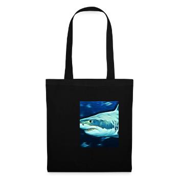 Grand Requin Blanc Vincent Van Gogh Style - Sac en tissu - noir - Devant