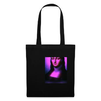 Vaporwave Aesthetic Portrait of a Woman - Tote Bag - black - Front