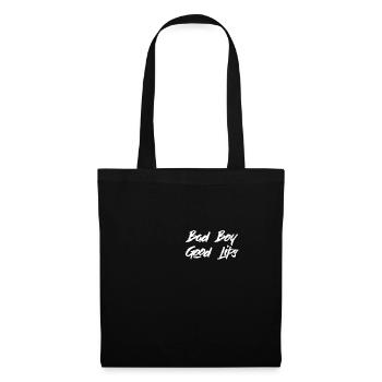 Lustige Sprüche Bad Boy Good Lips - Stoffbeutel - Schwarz - Vorne