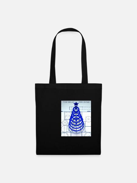 Weihnachten Weihnachtsbaum Schematic Blaupause - Stoffbeutel - Schwarz