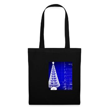 Christmas Christmas Tree Schematic Blueprint - Tote Bag - black - Front