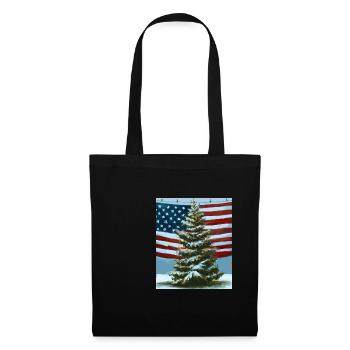 American Christmas Christmas Tree with US - Tote Bag - black - Front