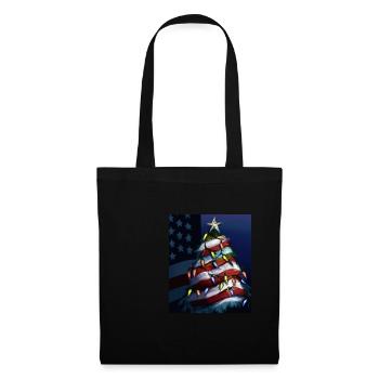 American Christmas Christmas Tree with US - Tote Bag - black - Front