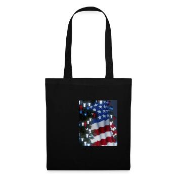 American Christmas Christmas Tree with US - Tote Bag - black - Front
