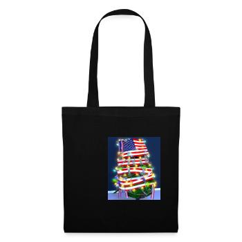 American Christmas Christmas Tree with US - Tote Bag - black - Front
