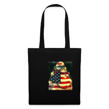 American Christmas Christmas Tree with US - Tote Bag - black - Front