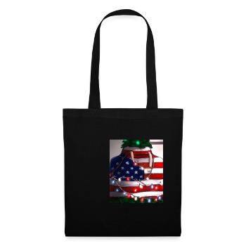 American Christmas Christmas Tree with US - Tote Bag - black - Front