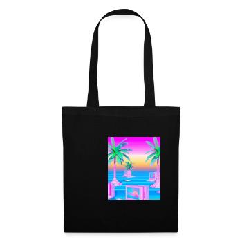 Synthwave Sun Hawaii Vaporwave Aesthetic - Tote Bag - black - Front
