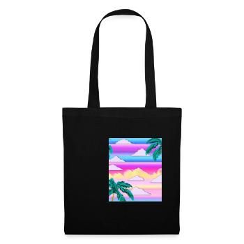 Synthwave Sun Hawaii Vaporwave Aesthetic - Tote Bag - black - Front