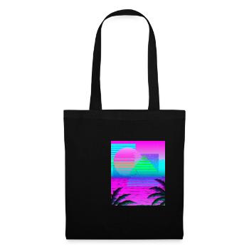 Synthwave Sun Hawaii Vaporwave Aesthetic - Tote Bag - black - Front