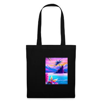 Synthwave Sun Hawaii Vaporwave Aesthetic - Tote Bag - black - Front