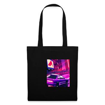 Vaporwave Esthétique Synthwave Car - Sac en tissu - noir - Devant