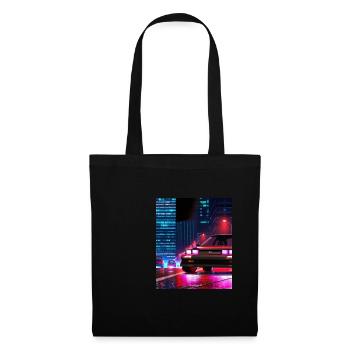 Vaporwave Esthétique Synthwave Car - Sac en tissu - noir - Devant