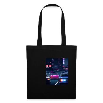 Vaporwave Esthétique Synthwave Car - Sac en tissu - noir - Devant