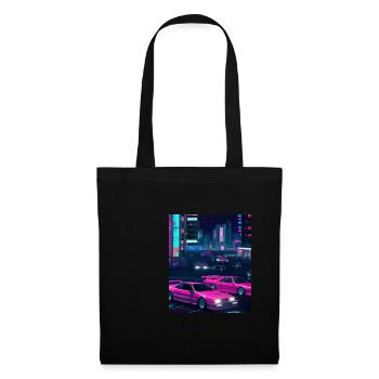 Vaporwave Esthétique Synthwave Car - Sac en tissu - noir - Devant
