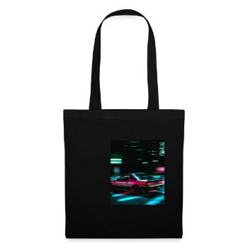 Vaporwave Esthétique Synthwave Car - Sac en tissu - noir - Devant