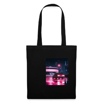 Vaporwave Esthétique Synthwave Car - Sac en tissu - noir - Devant
