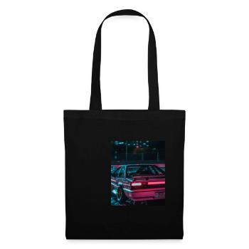 Vaporwave Esthétique Synthwave Car - Sac en tissu - noir - Devant