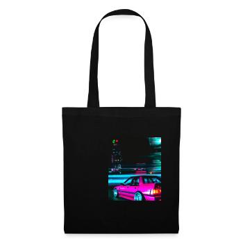 Vaporwave Esthétique Synthwave Car - Sac en tissu - noir - Devant
