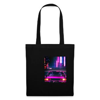 Vaporwave Esthétique Synthwave Car - Sac en tissu - noir - Devant