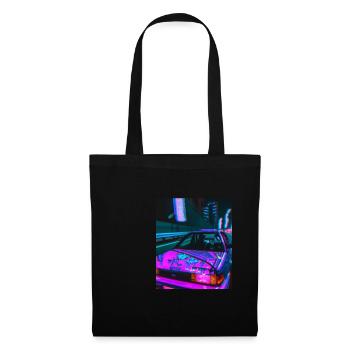 Vaporwave Esthétique Synthwave Car - Sac en tissu - noir - Devant