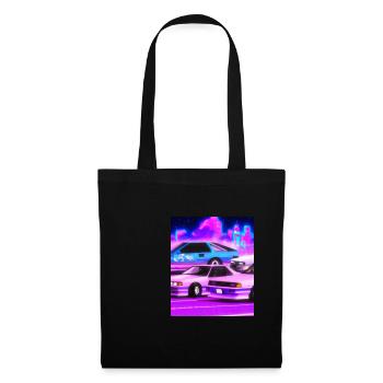 Vaporwave Esthétique Synthwave Car - Sac en tissu - noir - Devant