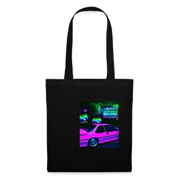 Vaporwave Esthétique Synthwave Car - Sac en tissu - noir - Devant