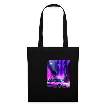 Vaporwave Esthétique Synthwave City - Sac en tissu - noir - Devant