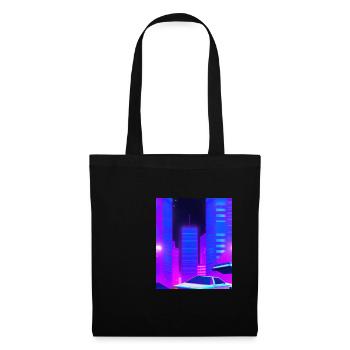 Vaporwave Esthétique Synthwave City - Sac en tissu - noir - Devant
